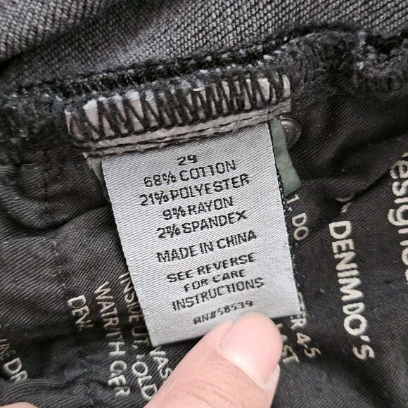 Evereve Jeans Womens 29 Black The Ever Straight High Rise Raw Hem Stretch Boho - Picture 4 of 8